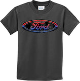 Kids Ford Oval T-shirt Distressed Logo - Yoga Clothing for You