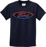 Kids Ford Oval T-shirt Distressed Logo - Yoga Clothing for You