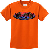 Kids Ford Oval T-shirt Distressed Logo - Yoga Clothing for You