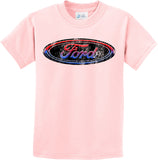 Kids Ford Oval T-shirt Distressed Logo - Yoga Clothing for You