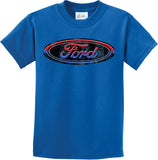 Kids Ford Oval T-shirt Distressed Logo - Yoga Clothing for You