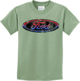 Kids Ford Oval T-shirt Distressed Logo - Yoga Clothing for You