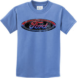 Kids Ford Oval T-shirt Distressed Logo - Yoga Clothing for You