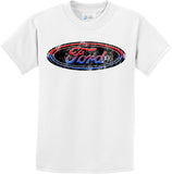 Kids Ford Oval T-shirt Distressed Logo - Yoga Clothing for You