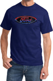 Ford Oval T-shirt Distressed Logo - Yoga Clothing for You