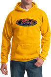 Ford Oval Hoodie Distressed Logo - Yoga Clothing for You