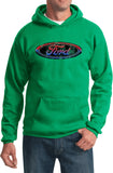 Ford Oval Hoodie Distressed Logo - Yoga Clothing for You