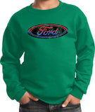 Kids Ford Oval Sweatshirt Distressed Logo - Yoga Clothing for You