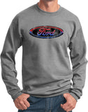 Ford Oval Sweatshirt Distressed Logo - Yoga Clothing for You