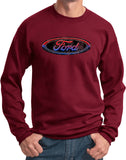 Ford Oval Sweatshirt Distressed Logo - Yoga Clothing for You