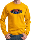Ford Oval Sweatshirt Distressed Logo - Yoga Clothing for You