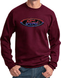 Ford Oval Sweatshirt Distressed Logo - Yoga Clothing for You