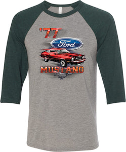 Ford T-shirt 1977 Mustang Raglan - Yoga Clothing for You
