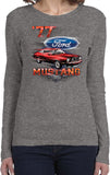 Ladies Ford T-shirt 1977 Mustang Long Sleeve - Yoga Clothing for You