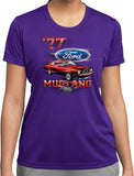 Ladies Ford T-shirt 1977 Mustang Moisture Wicking Tee - Yoga Clothing for You