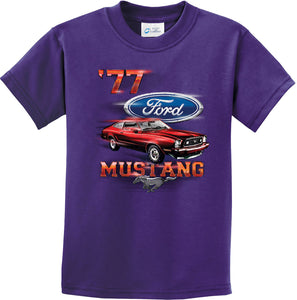 Kids Ford T-shirt 1977 Mustang Youth Tee - Yoga Clothing for You