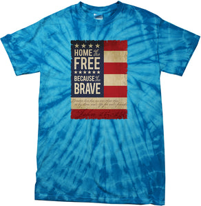 USA T-shirt Home of the Brave Spider Tie Dye Tee - Yoga Clothing for You