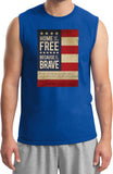 USA T-shirt Home of the Brave Muscle Tee - Yoga Clothing for You