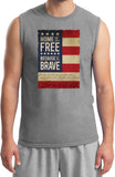 USA T-shirt Home of the Brave Muscle Tee - Yoga Clothing for You
