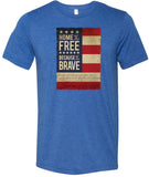 USA T-shirt Home of the Brave Tri Blend Tee - Yoga Clothing for You