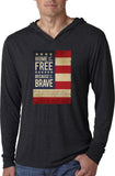 USA T-shirt Home of the Brave Lightweight Hoodie - Yoga Clothing for You