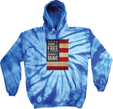 USA Hoodie Home of the Brave Tie Dye Hooded Sweatshirt - Yoga Clothing for You