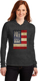Ladies USA T-shirt Home of the Brave Hooded Tee - Yoga Clothing for You