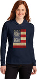 Ladies USA T-shirt Home of the Brave Hooded Tee - Yoga Clothing for You