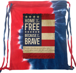 USA Bag Home of the Brave Tie Dye Drawstring Bag - Yoga Clothing for You