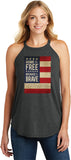 Ladies USA Tank Top Home of the Brave Tri Rocker Tanktop - Yoga Clothing for You