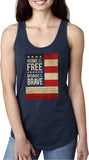 Ladies USA Tank Top Home of the Brave Ideal Racerback - Yoga Clothing for You