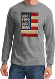 USA T-shirt Home of the Brave Long Sleeve - Yoga Clothing for You