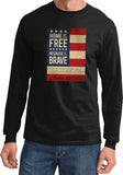 USA T-shirt Home of the Brave Long Sleeve - Yoga Clothing for You