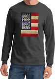USA T-shirt Home of the Brave Long Sleeve - Yoga Clothing for You