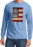 USA T-shirt Home of the Brave Long Sleeve - Yoga Clothing for You