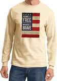 USA T-shirt Home of the Brave Long Sleeve - Yoga Clothing for You