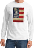 USA T-shirt Home of the Brave Long Sleeve - Yoga Clothing for You