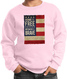 Kids USA Sweatshirt Home of the Brave Youth Sweat Shirt - Yoga Clothing for You