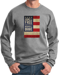 USA Sweatshirt Home of the Brave - Yoga Clothing for You