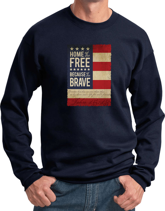 USA Sweatshirt Home of the Brave - Yoga Clothing for You
