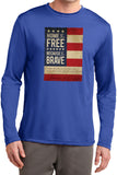 USA T-shirt Home of the Brave Moisture Wicking Long Sleeve - Yoga Clothing for You