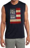 USA T-shirt Home of the Brave Sleeveless Competitor Tee - Yoga Clothing for You