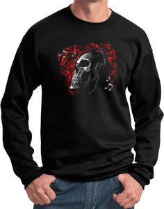 Skull Sweatshirt Headphones Sweat Shirt - Yoga Clothing for You