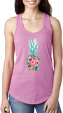 Floral Pineapple Ladies Racerback Tank Top - Yoga Clothing for You