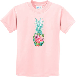 Floral Pineapple Kids T-shirt - Yoga Clothing for You