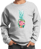 Floral Pineapple Kids Sweatshirt - Yoga Clothing for You