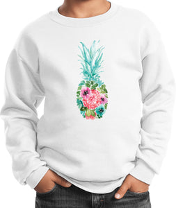 Floral Pineapple Kids Sweatshirt - Yoga Clothing for You