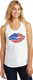 Ladies USA Tank Top Patriotic Lips Racerback Tanktop - Yoga Clothing for You