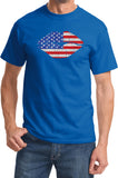USA T-shirt Patriotic Lips Tee - Yoga Clothing for You