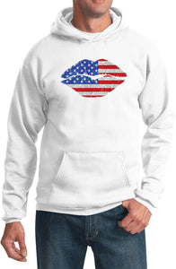 USA Hoodie Patriotic Lips - Yoga Clothing for You